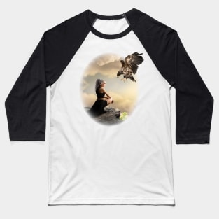 Fantasy Girl with Eagle Beautiful New Design makes a great gift Baseball T-Shirt